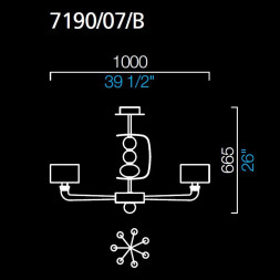 Люстра Barovier&Toso Manhattan Remix 7190/07/B/MQ/NN