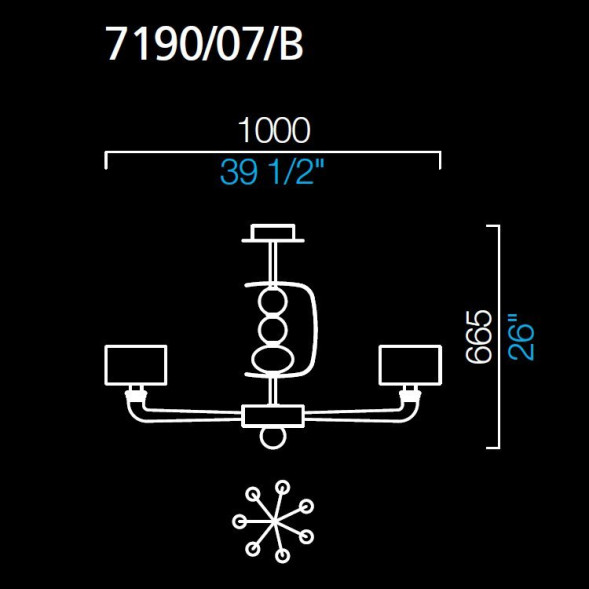 Люстра Barovier&amp;Toso Manhattan Remix 7190/07/B/MQ/NN