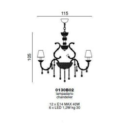 Люстра Beby Group Beby Rose 0130B02 Light gold BB 999 Swarovski Plaque