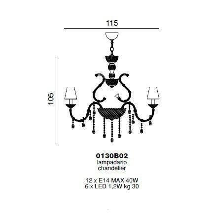 Люстра Beby Group Beby Rose 0130B02 Light gold BB 999 Swarovski Plaque