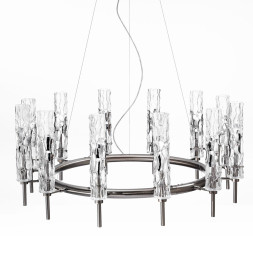 Люстра IDL Bamboo 497/12 satin black nickel