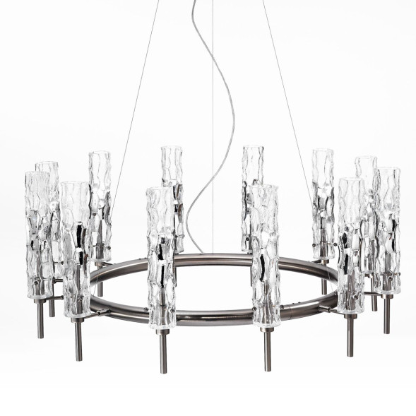 Люстра IDL Bamboo 497/12 satin black nickel