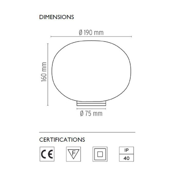 Настольный светильник Flos Glo-Ball Basic Zero Dimmer F3330009