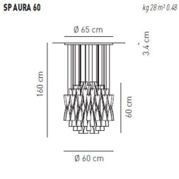 Подвесной светильник Axo Light Aura SP AURA 60 RS SPAURA60RSCRE27