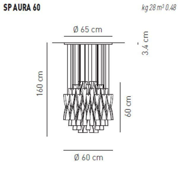 Подвесной светильник Axo Light Aura SP AURA 60 RS SPAURA60RSCRE27