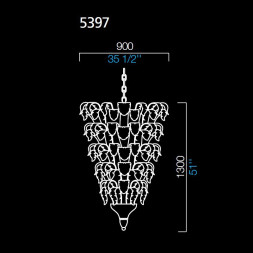 Подвесной светильник Barovier&amp;Toso Piume 5397/OB