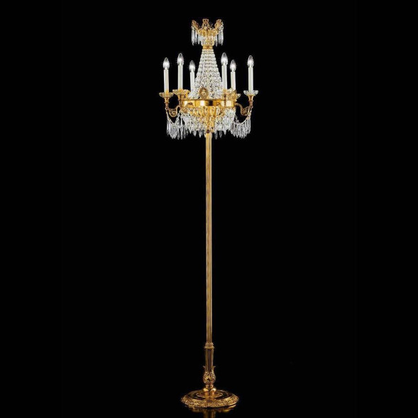 Торшер Beby Group Opera 2003/6+3P Light gold CUT CRYSTAL