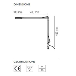 Настольная лампа Flos Kelvin LED Desk support (Visible cable) Chrome F3308057