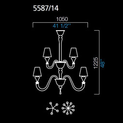 Люстра Barovier&amp;Toso Maryland 5587/14/CC/NN