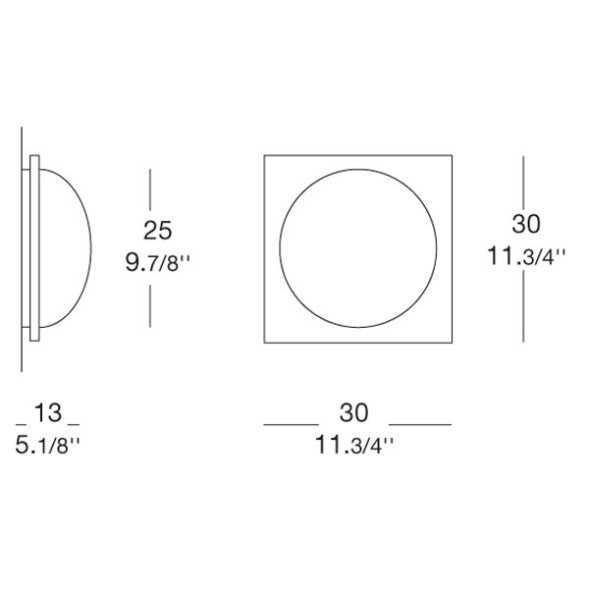 Настенно-потолочный светильник Leucos GIO 30 P-PL 0002396