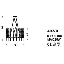 Люстра IDL Bamboo 497/8 chrome