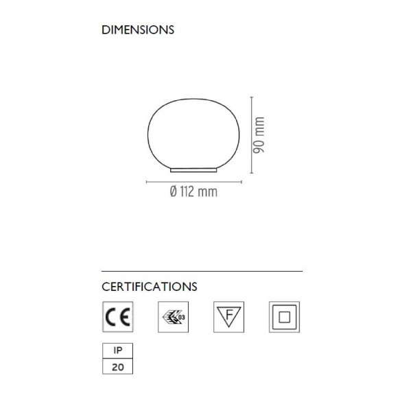 Настольный светильник Flos Mini Glo-Ball T F4191009
