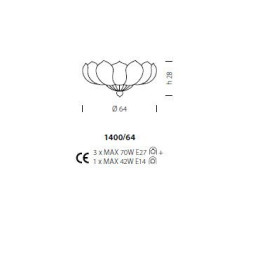 Потолочный светильник Sylcom Loredan 1400/64 D ORO