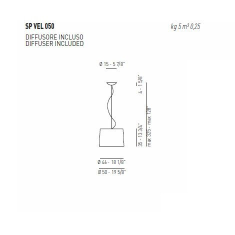 Подвесной светильник Axo Light Velvet SP VEL 070 Burgundy / Bianco SPVEL050E27RBBC
