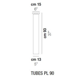 Потолочный светильник Vistosi Tubes PL 90 E27 FU NI