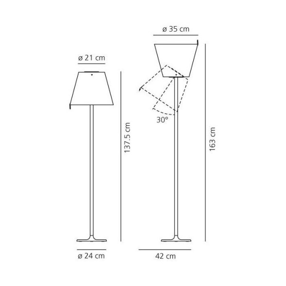 Торшер Artemide Melampo terra - Aluminium grey 0123010A