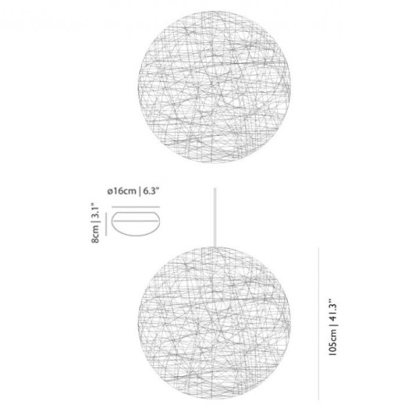 Подвесной светильник MOOOI Random light MOLRA--L--B