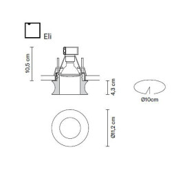 Встраиваемый спот (точечный светильник) Fabbian Eli D27 F54 00