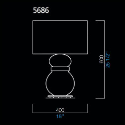 Настольная лампа Barovier&amp;Toso Medina 5686/CG/BB