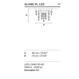 Потолочный светильник Masiero Globe PL LED G04 Cut