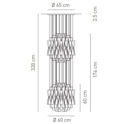 Подвесной светильник Axo Light Aura SP AU 60/2 BC SPAU60/2BCCRE27