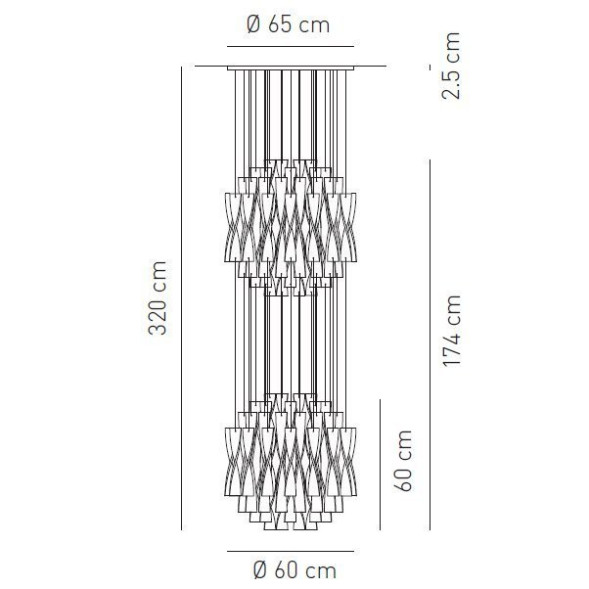 Подвесной светильник Axo Light Aura SP AU 60/2 BC SPAU60/2BCCRE27