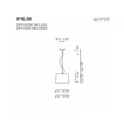 Подвесной светильник Axo Light Velvet SP VEL 050 Ivory / Bianco SPVEL050E27BABC