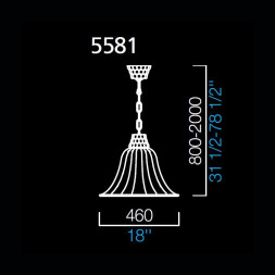 Подвесной светильник Barovier&amp;Toso Rigati 5581/CC