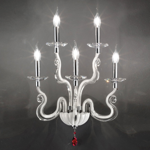 Бра Euroluce Venice Superlux A5 silver white red