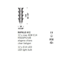Настенный светильник De Majo RAPALLO A12 0RAPA0A12