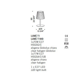 Настольная лампа De Majo LUME T1WD 0LUME0T11