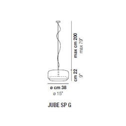 Подвесной светильник Vistosi Jube SP G TB/BC OS