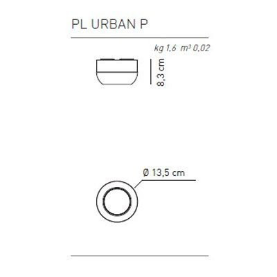 Потолочный светильник Axo Light Urban &amp; Urban mini PL URBAN P BR XX LED