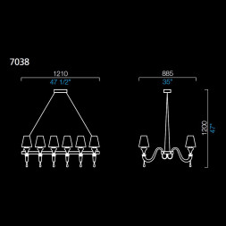 Люстра Barovier&amp;Toso Domo Maryland 7038/EL/NN