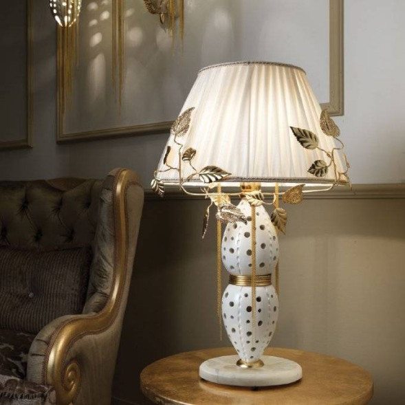 Настольная лампа Masca Fantasia 1881/BG Bianco lucido oro