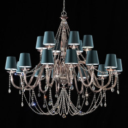 Люстра Euroluce Arcobaleno L12+6 Silver Fume Green