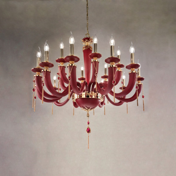 Люстра Euroluce Julienne L12+6 red