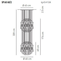 Подвесной светильник Axo Light Aura SP AU 60/2 TA SPAU60/2TAORE27
