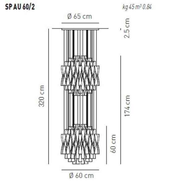 Подвесной светильник Axo Light Aura SP AU 60/2 TA SPAU60/2TAORE27