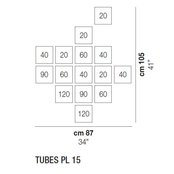 Потолочный светильник Vistosi Tubes PL 15 E27 FU NI