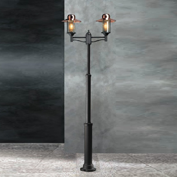 Садово-парковый фонарь Garden Light futura cuprum 95019/2L CU CF