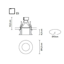 Встраиваемый спот (точечный светильник) Fabbian Eli D27 F54 01