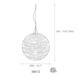 Подвесной светильник Terzani Magdalena M61S G8 C8
