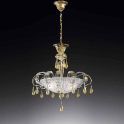 Подвесной светильник Vetri Lamp 1183/S55 Cristallo/Oro 24 Kt.