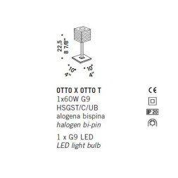Настольная лампа De Majo OTTO X OTTO T 0OTTO0T00