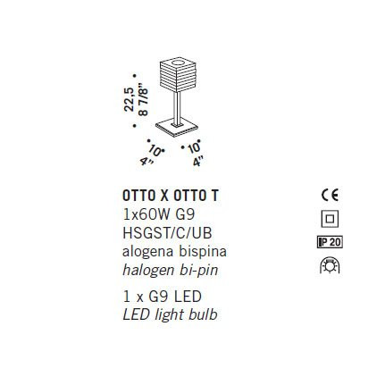 Настольная лампа De Majo OTTO X OTTO T 0OTTO0T00