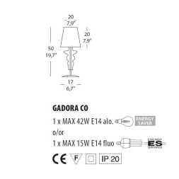 Настольная лампа Morosini Evi Style Gadora CO ES0600CO04AVAL