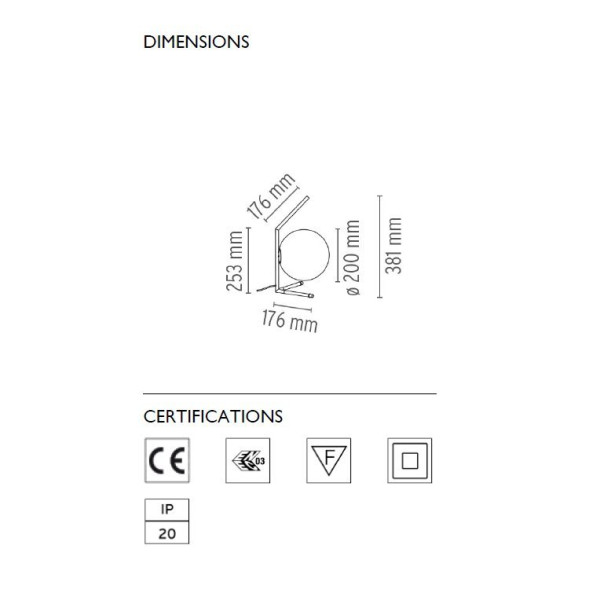 Настольная лампа Flos IC Lights IC T1 LOW Brushed brass F3171059