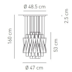 Подвесной светильник Axo Light Aura SP AURA 45 BC SPAURA45BCCRE27