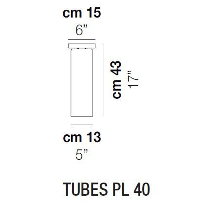 Потолочный светильник Vistosi Tubes PL 40 E27 FU NI